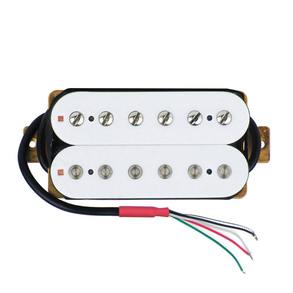 FLEOR Electric Guitar Humbucker Pickups Ceramic Double Coil Guitar Bridge Pickup & Neck Pickups Set-White